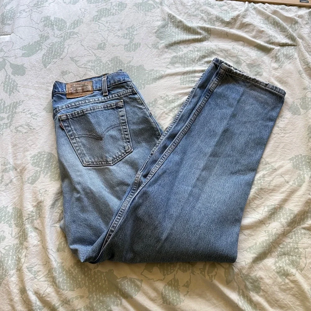 Vintage Levi's 545 Jeans Mens 38‎ Blue Loose Outdoor Brown Tab Light Denim 38x32